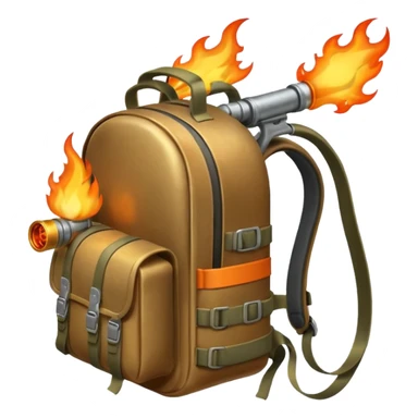 flame thrower with backpack sticker