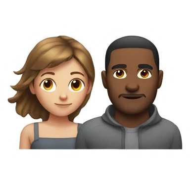 half body of guy behind girl sticker