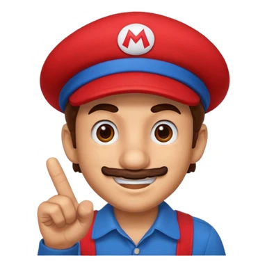 mario sacando el dedo de enmedio  sticker