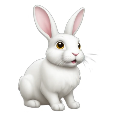 Lapin nain blanc sticker