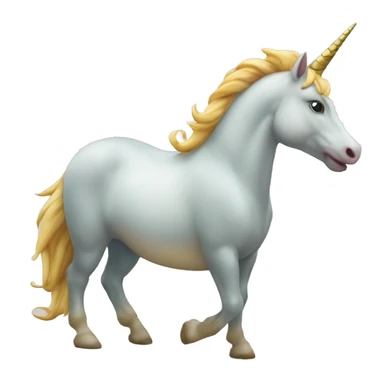 Une licorne qui a deux pattes et une queue de poisson à l’arrière  sticker