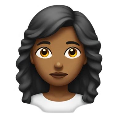  frowning black femme sticker