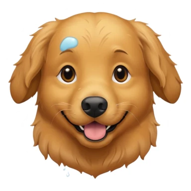 golden retriever with black scubs sticker