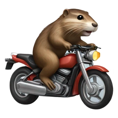 Nutria en motocicleta  sticker