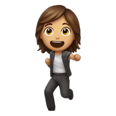 Persona sacando el dedo corazon sticker