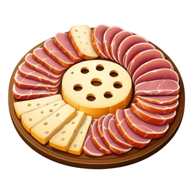 cold cuts (ham & cheese on a platter) sticker