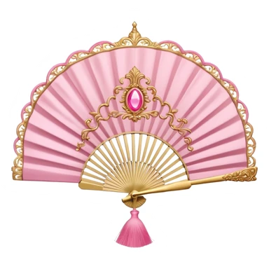 rococo pink fan sticker