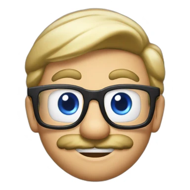 mario with eyeglass sticker