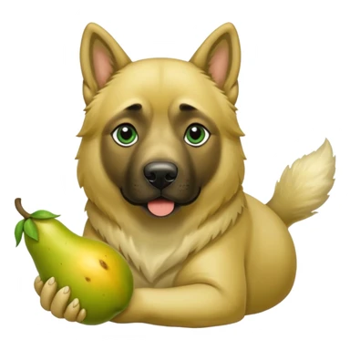Kangal Hund mit Birne in der Hand  sticker