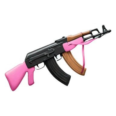 Ak47 with a pink bow sticker
