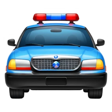 police car with lights on flashing sticker