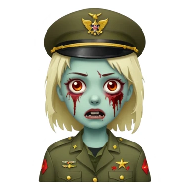garota zumbi no exército sticker