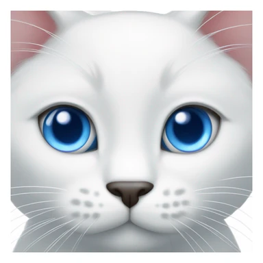 White cat blue eyes spanish furry sticker