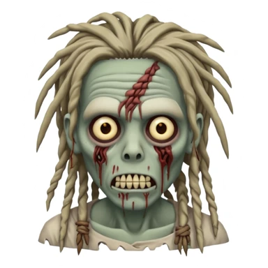 zombie with dreads sticker
