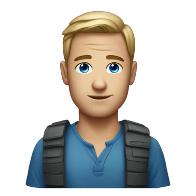 blue eyed male portrait sticker