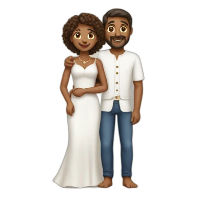 A loving Mediterranean couple sticker