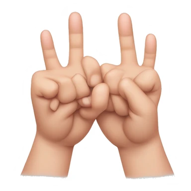 2 hands, with each pinky interlocked, aswell as both index fingers interlocked and the thumbs pressed together sticker