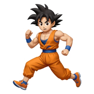 Goku run away  sticker