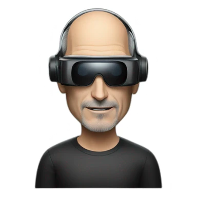 Steve jobs with vr headset sticker