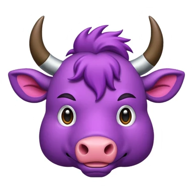Quiero un toro de color violeta y esta enojado sticker
