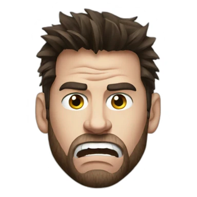 Angry messi sticker