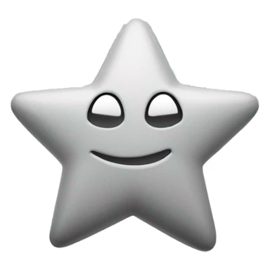 simle 3d rating star, gray sticker