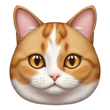 full body torbie and white cat with small head, hazel eyes, and short but chubby body sticker