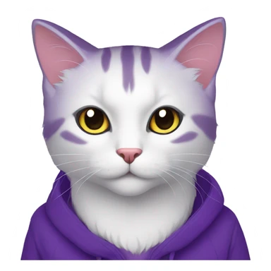 Gato morado aesthetic  sticker