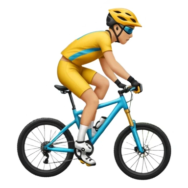 Bicicleta downhill , ciclista montado, montaña sticker