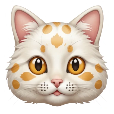 polka dots cat body sticker