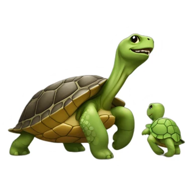 Chat sur tortue sticker