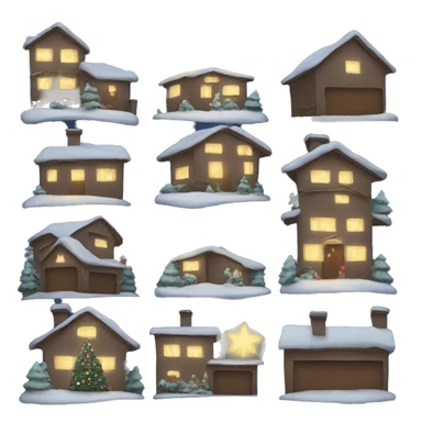 Christmas night outside  sticker
