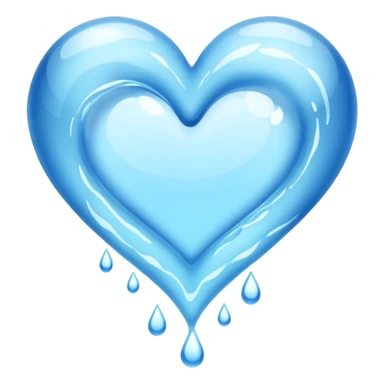 A heart made of water sticker
