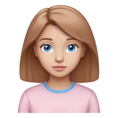 Волосы - светло русые, глаза - серо-голубые, любимый цвет - нежно розовый, стиль - clean girl  sticker