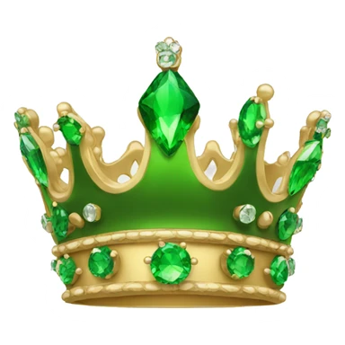 A crown with only green jewels sticker