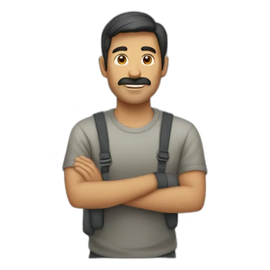 Hombre haciendo senderismo sticker