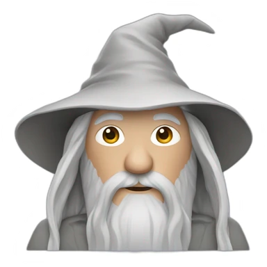 gandalf with a macbook sticker