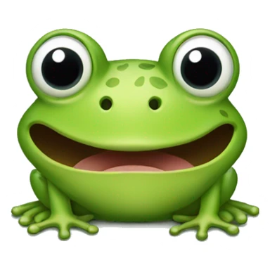 frog with tongue out sticker