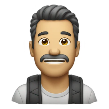 Hombre sacando la lengua sticker