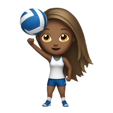 Girl playing volleyball sticker