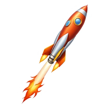 rocket launching upward sticker