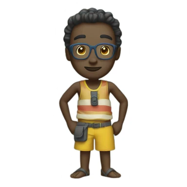 Mamadou sur la plage sticker