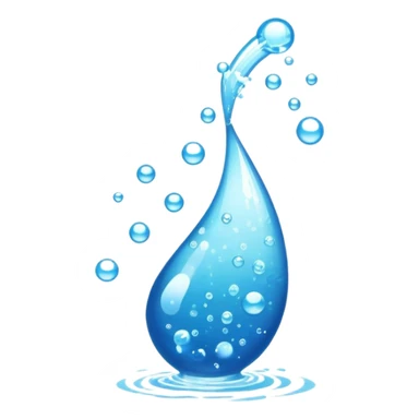 Water staff with particles of bubbles sticker