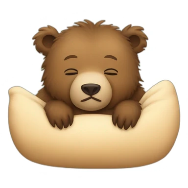 Baby grizzly bear sleeping  sticker
