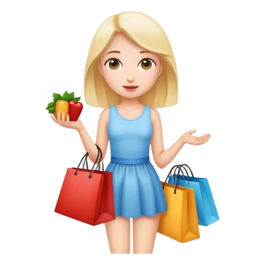 Girl shopping  sticker