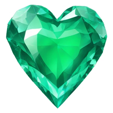 deep-green crystal heart sticker
