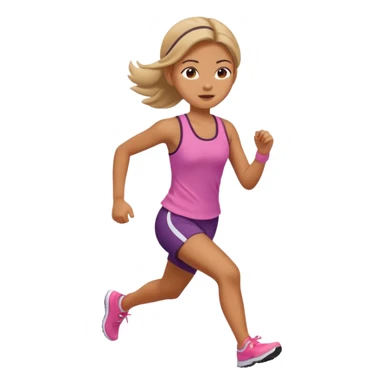 girl running cuter outfit  sticker