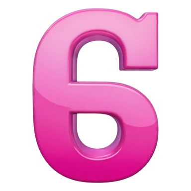 mix color pinks 3d letter p sticker
