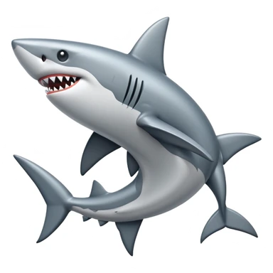 stylized anchor shaped like a shark sticker