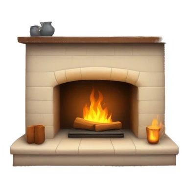 cozy fireplace sticker